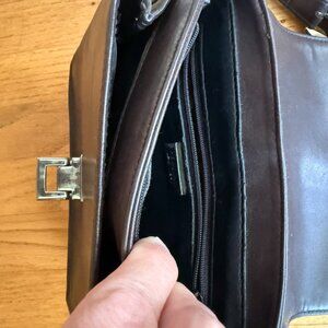 Perlina Crossbody Leather Purse Handbag Brown